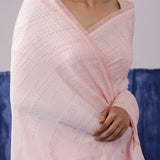 Pastel Pink Soft Silk Saree With Butti Embroidery