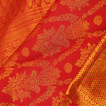 Cardinal Red Heritage Kanjivaram Silk Saree