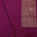 True Purple Banarasi Silk Saree With Intricate Butta Details