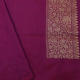 True Purple Banarasi Silk Saree With Intricate Butta Details