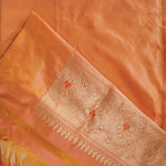 Candlelight Peach Banarasi Silk Jaal Saree