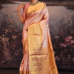 Melon Peach Butta Kanjivaram Silk Saree