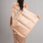 Medium Gold Multicolour Stripe Tissue Banarasi Saree
