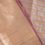 Medium Gold Multicolour Stripe Tissue Banarasi Saree