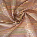 Medium Gold Multicolour Stripe Tissue Banarasi Saree