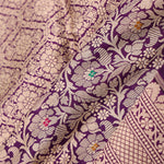 Ocean Purple Chiniya Banarasi Silk Saree