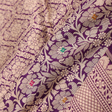 Ocean Purple Chiniya Banarasi Silk Saree