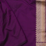 Ocean Purple Chiniya Banarasi Silk Saree