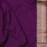 Ocean Purple Chiniya Banarasi Silk Saree
