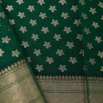 Byzantium Purple Banrasi Kota Silk Saree With Floral Patterns