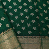 Byzantium Purple Banrasi Kota Silk Saree With Floral Patterns