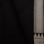 Aesthetic Black Banarasi Organza Saree With Geoemtrical Weaving