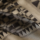 Aesthetic Black Banarasi Organza Saree With Geoemtrical Weaving