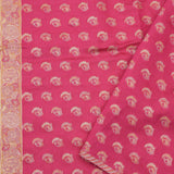 Steel Pink Kani Handloom Saree With Floral Motifs