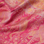 Steel Pink Kani Handloom Saree With Floral Motifs
