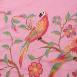 Lavender Pink Crafted Jaal Tussar Saree With Embroidery Detail