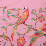 Lavender Pink Crafted Jaal Tussar Saree With Embroidery Detail