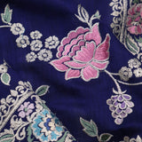 Navy Blue Crafted Jaal Tussar Saree