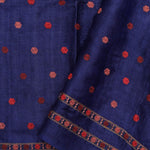 Navy Blue Crafted Jaal Tussar Saree