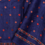 Navy Blue Crafted Jaal Tussar Saree