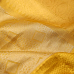 Hansa Yellow Tissue Kanjivaram Saree With Geometrical Weaving