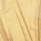 Golden Yellow Tissue Kanjivaram Saree With Floral Jaal Weaving