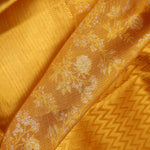 Autumn Gold Floral Jaal Kanjivaram Silk Saree
