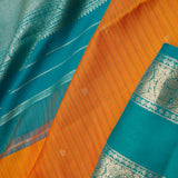 Dark Orange Heritage Kanjivaram Silk Saree