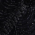 Night Black Net Saree With Scallop Embroidery