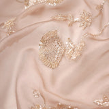 Sand Brown Organza Handcrafted Saree