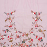 Ultra Pink Organza Handcrafted Saree