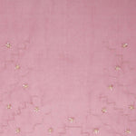Mulberry Purple Organza Saree With Hand Embroidery