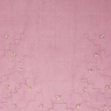 Mulberry Purple Organza Saree With Hand Embroidery