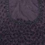 Dark Navy Blue Designer Georgette Saree With Embroidery