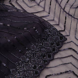 Dark Navy Blue Designer Georgette Saree With Embroidery