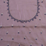Chinese Violet Silk Handcrafted Saree