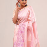 Pale Pink Kanjivaram Silk Saree