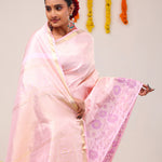 Pale Pink Kanjivaram Silk Saree