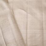 Bright Silver Tissue Kanjivaram Saree With Floral Weaving