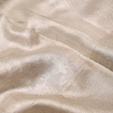 Bright Silver Tissue Kanjivaram Saree With Floral Weaving