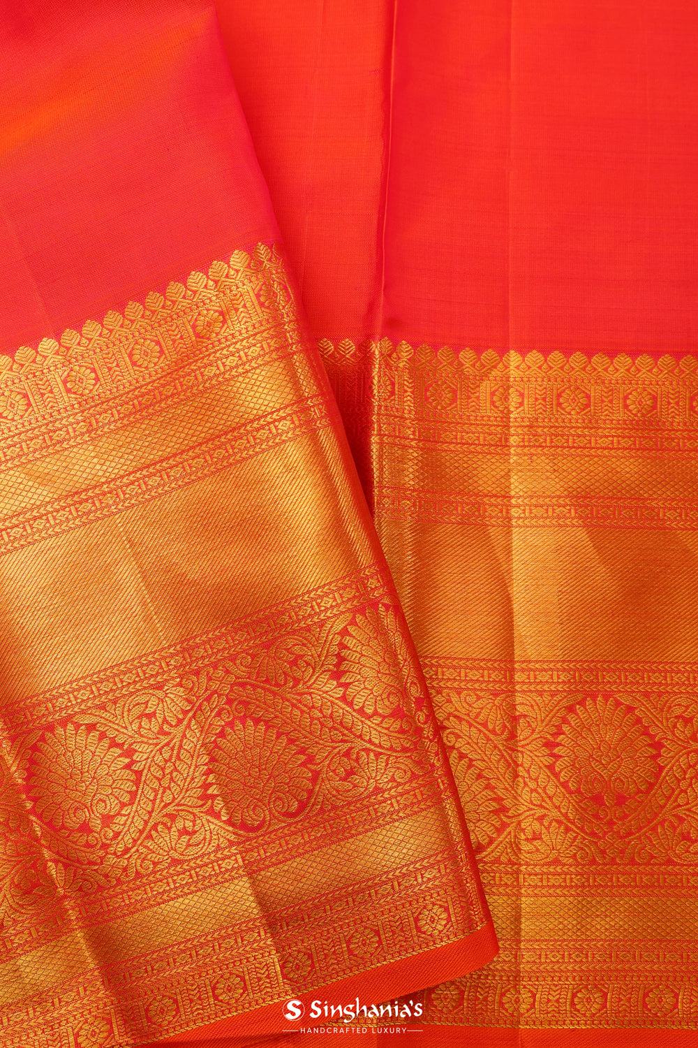 Dark Sapphire Kanjivaram Silk Saree With Floral Weaving