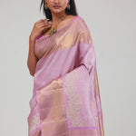 Corfu Pink Jaali Kanjivaram Silk Saree