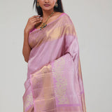 Corfu Pink Jaali Kanjivaram Silk Saree