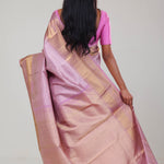 Corfu Pink Jaali Kanjivaram Silk Saree