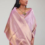 Corfu Pink Jaali Kanjivaram Silk Saree