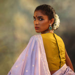 Periwinkle Purple Banarasi Silk Saree With Zari Weave