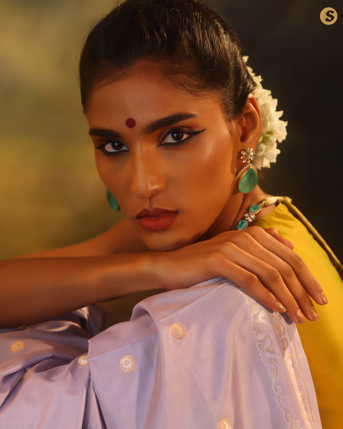 Periwinkle Purple Banarasi Silk Saree With Zari Weave