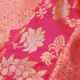Cherry Pink Jaal Banarasi Silk Saree