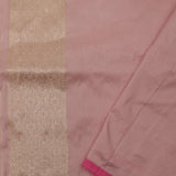 Pale Purple Banarasi Silk Saree With Geometric Weaving