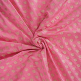 Carnation Pink Banarasi Silk Butti Saree